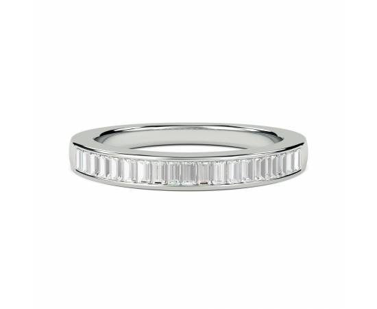 0.50ct VS/EF 3.5mm Baguette Diamond Half Eternity Ring