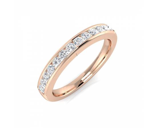 0.23ct SI2/G Round cut Diamond Half Eternity Ring in 9k Rose Gold