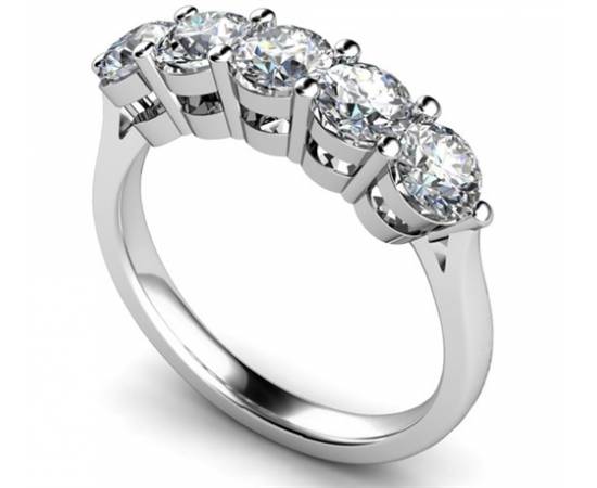 0.75ct VS/FG Round Diamond 5 Stone Ring