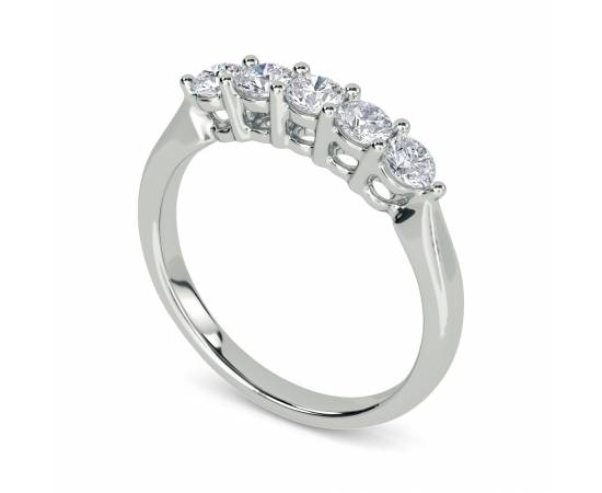 0.70CT VS/FG Round Diamond 5 Stone Ring