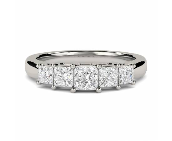 0.50CT SI2/F Princess Diamond 5 Stone Ring