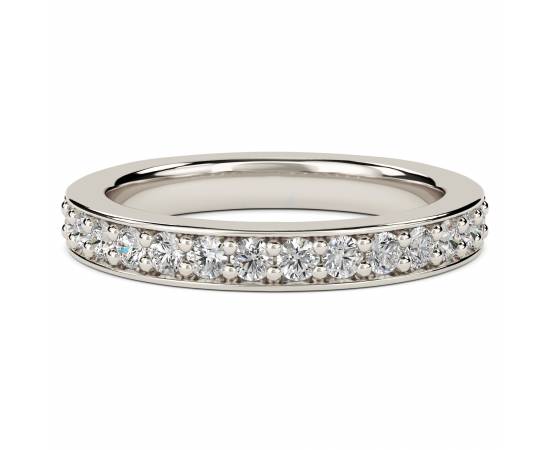 1.00ct VS/D-E Round Diamond Pave Set Eternity Ring