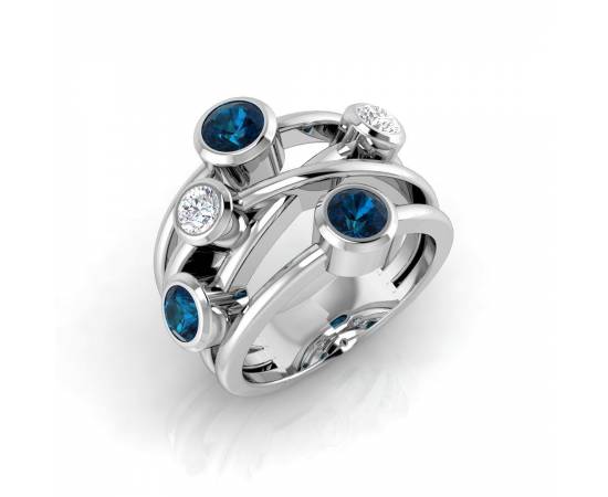 Round/Blue Topaz Dress Ring
