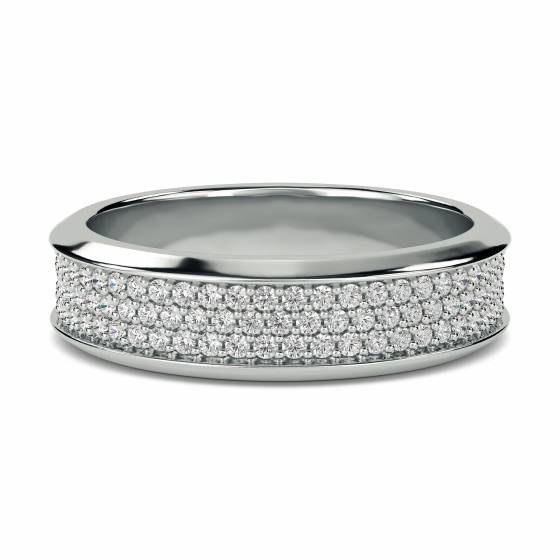 2.00ct VS/EF Lab Grown Three Row Round Diamond Full Eternity Ring